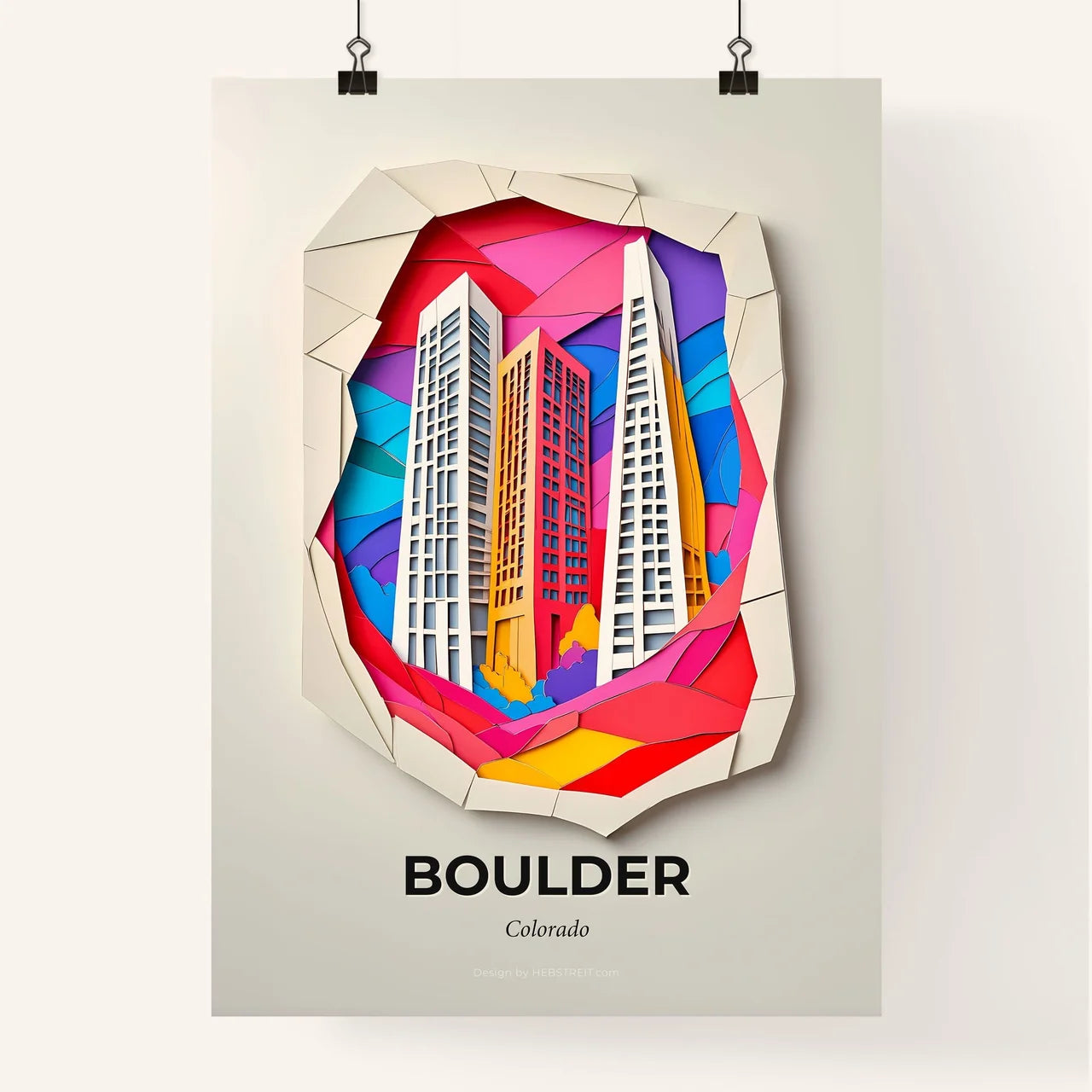 Vivid Boulder, Colorado, Colorful Poster