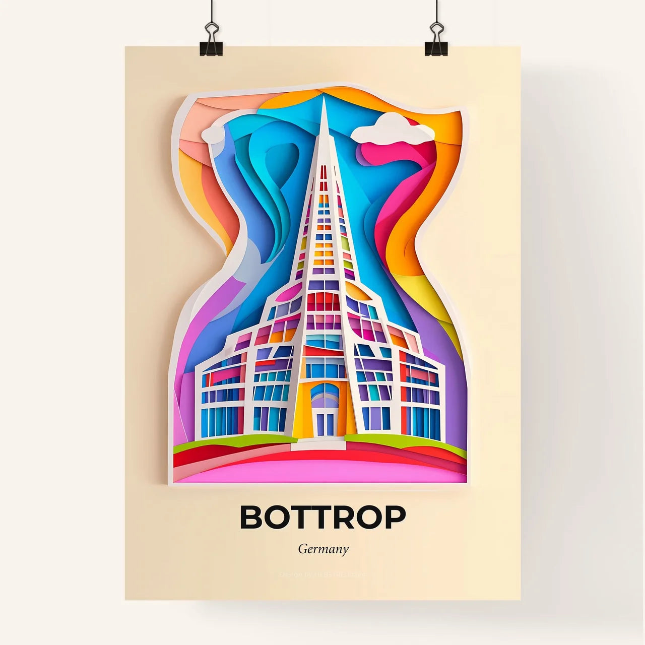 Vivid Bottrop, Germany, Colorful Poster