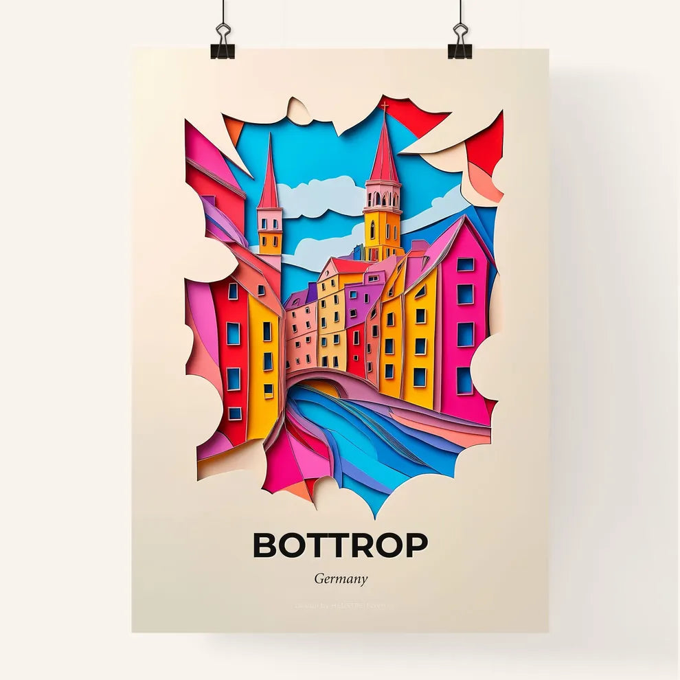 Vivid Bottrop, Germany, Colorful Poster