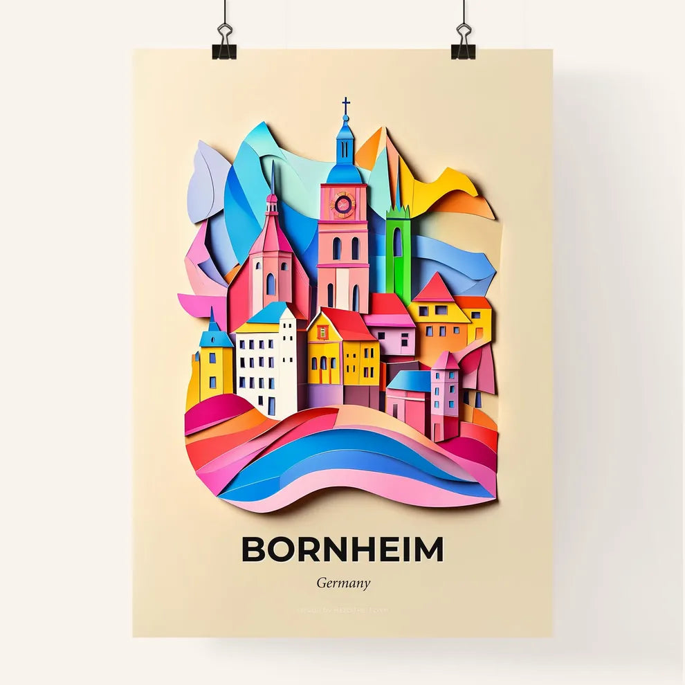 Vivid Bornheim, Germany, Colorful Poster