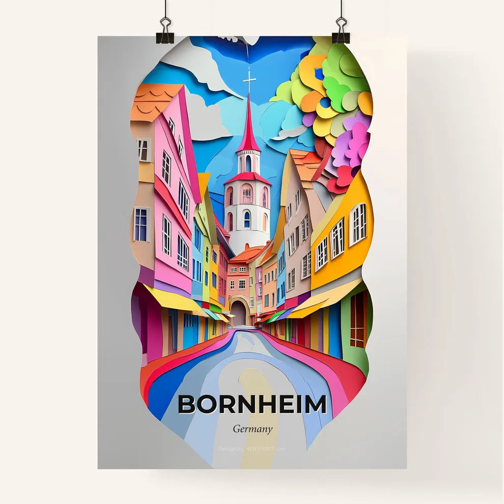 Vivid Bornheim, Germany, Colorful Poster