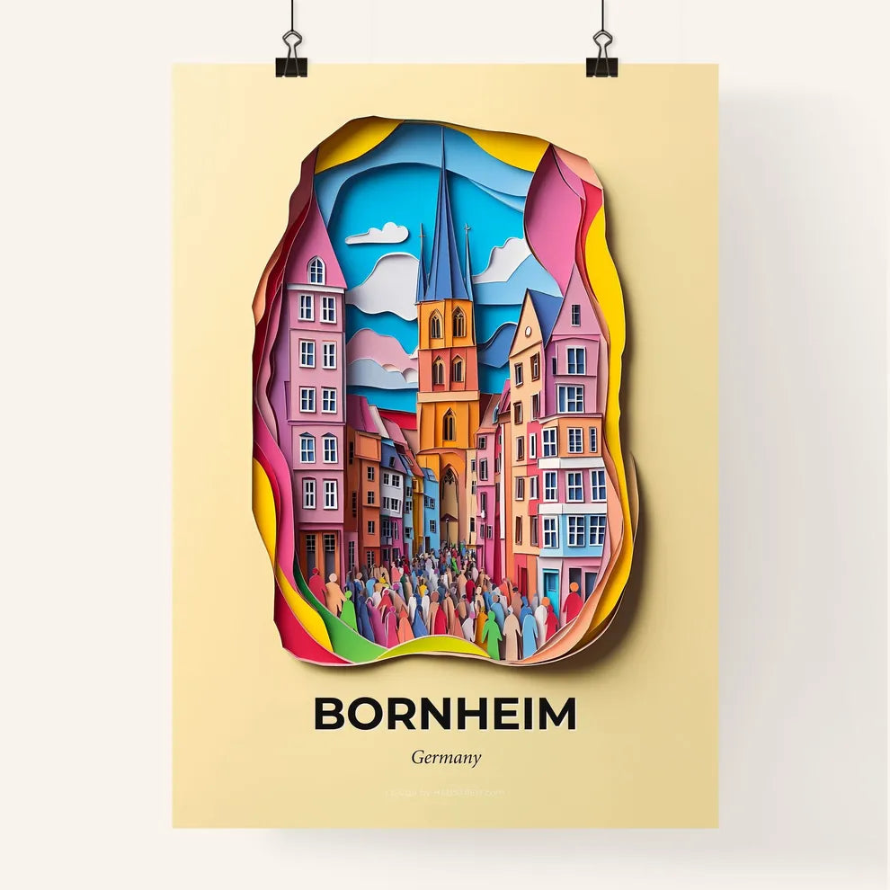 Vivid Bornheim, Germany, Colorful Poster