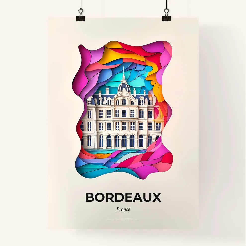 Vivid Bordeaux, France, Colorful Poster