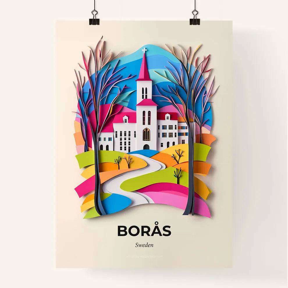 Vivid Borås, Sweden, Colorful Poster