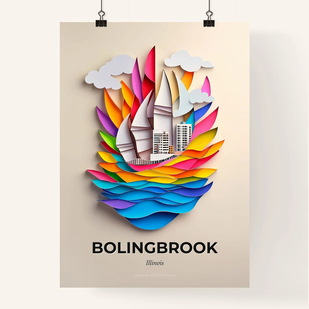 Vivid Bolingbrook, Illinois, Colorful Poster