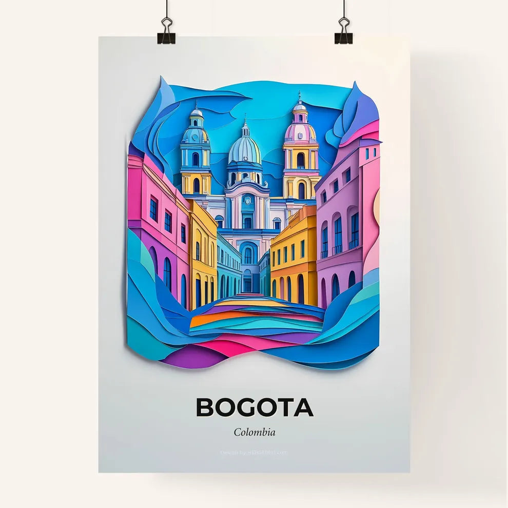 Vivid Bogota, Colombia, Colorful Poster