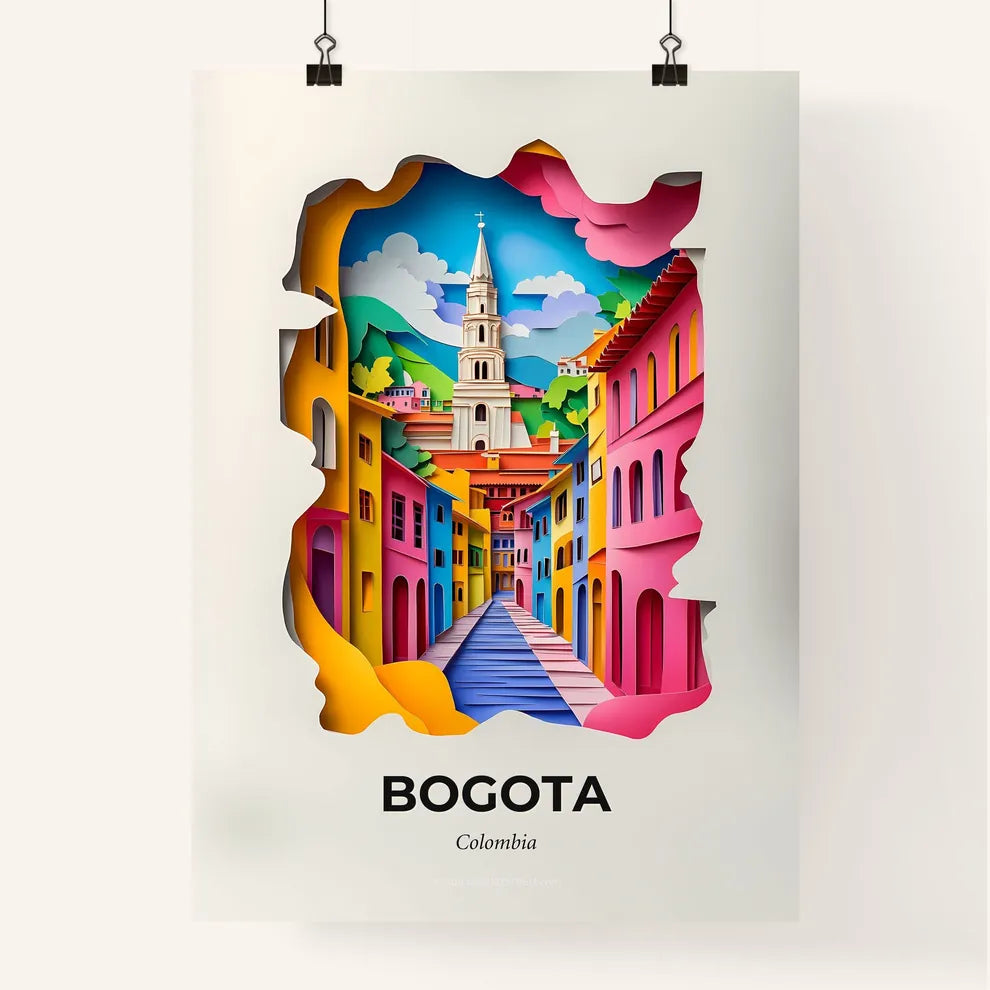 Vivid Bogota, Colombia, Colorful Poster