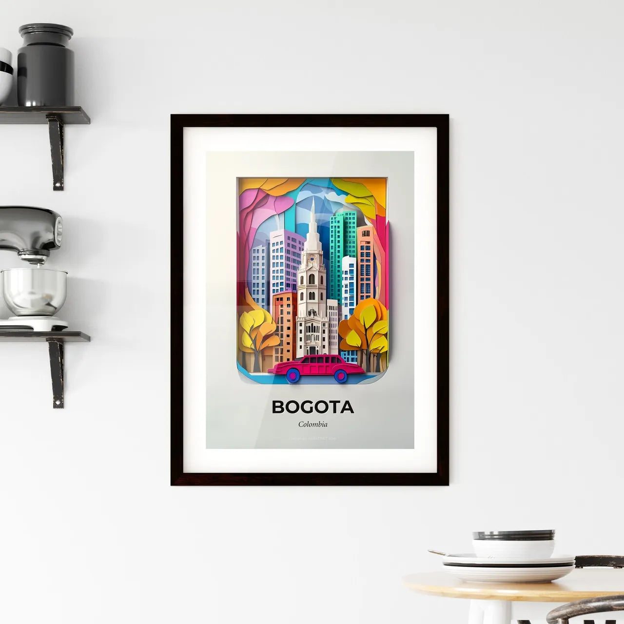 Vivid Bogota, Colombia, Framed Wall Art