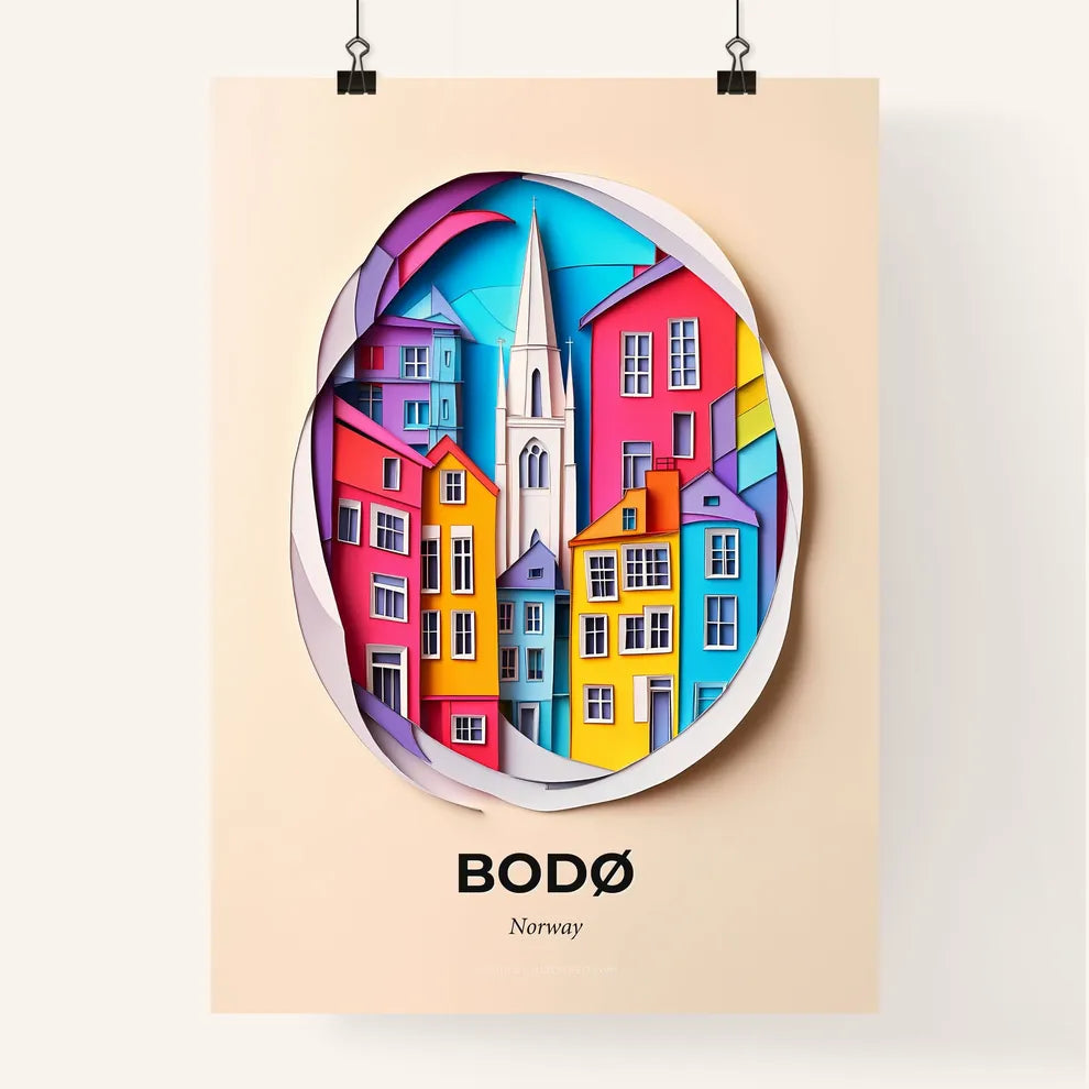 Vivid Bodø, Norway, Colorful Poster