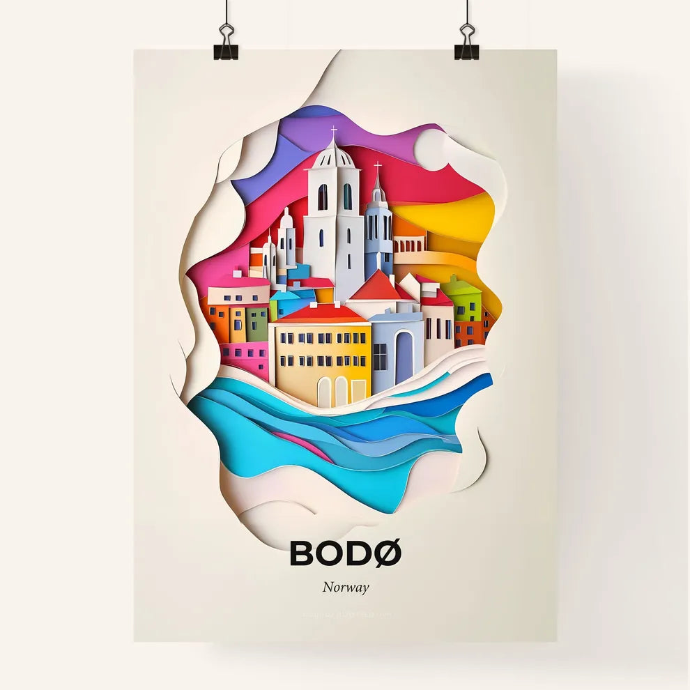 Vivid Bodø, Norway, Colorful Poster