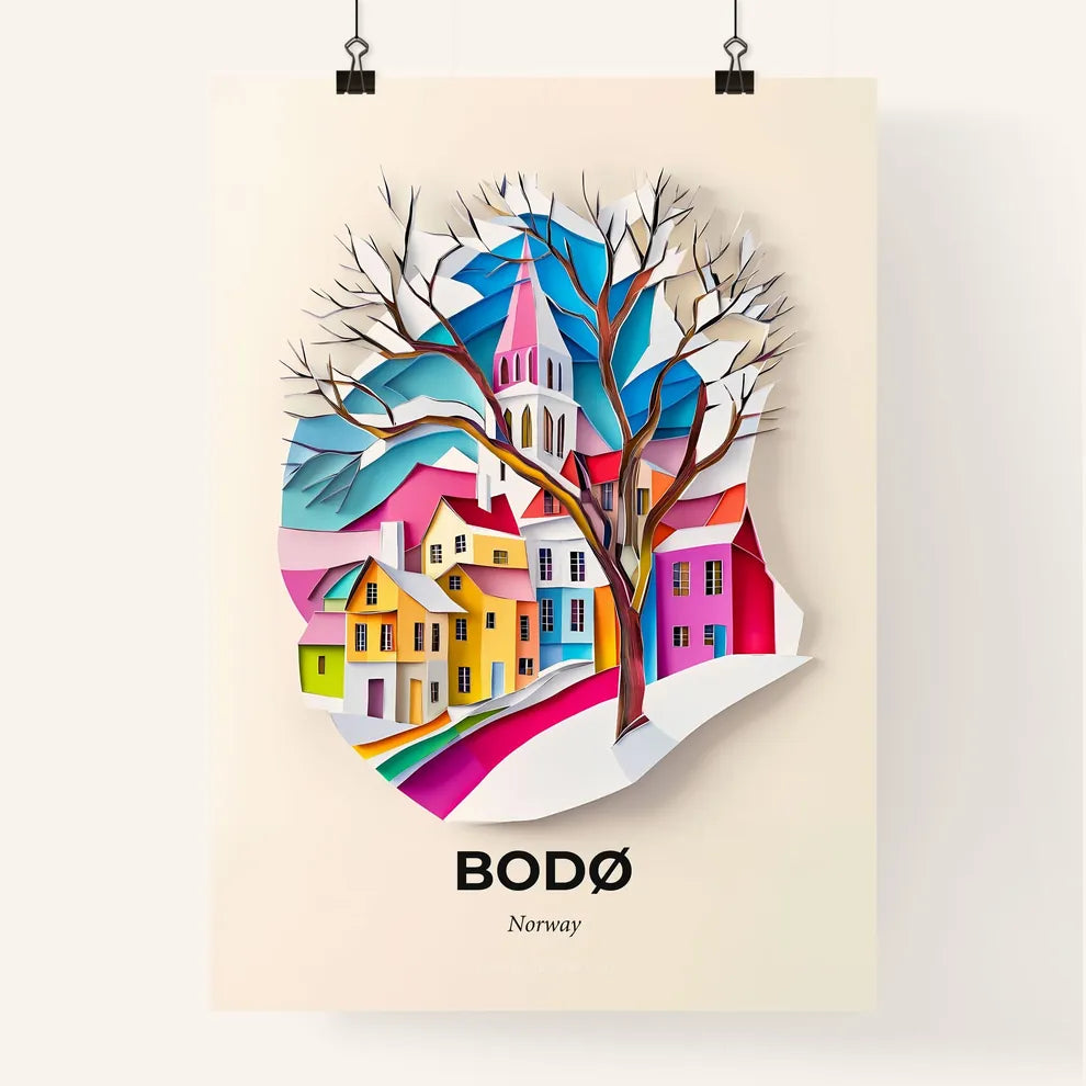 Vivid Bodø, Norway, Colorful Poster
