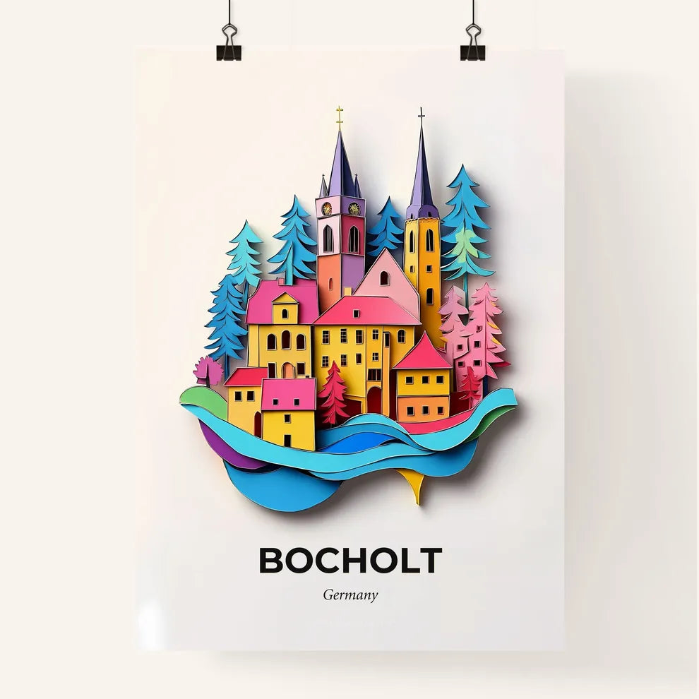 Vivid Bocholt, Germany, Colorful Poster