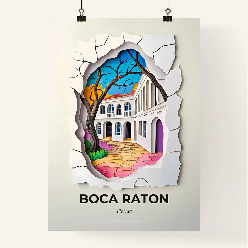 Vivid Boca Raton, Florida, Colorful Poster