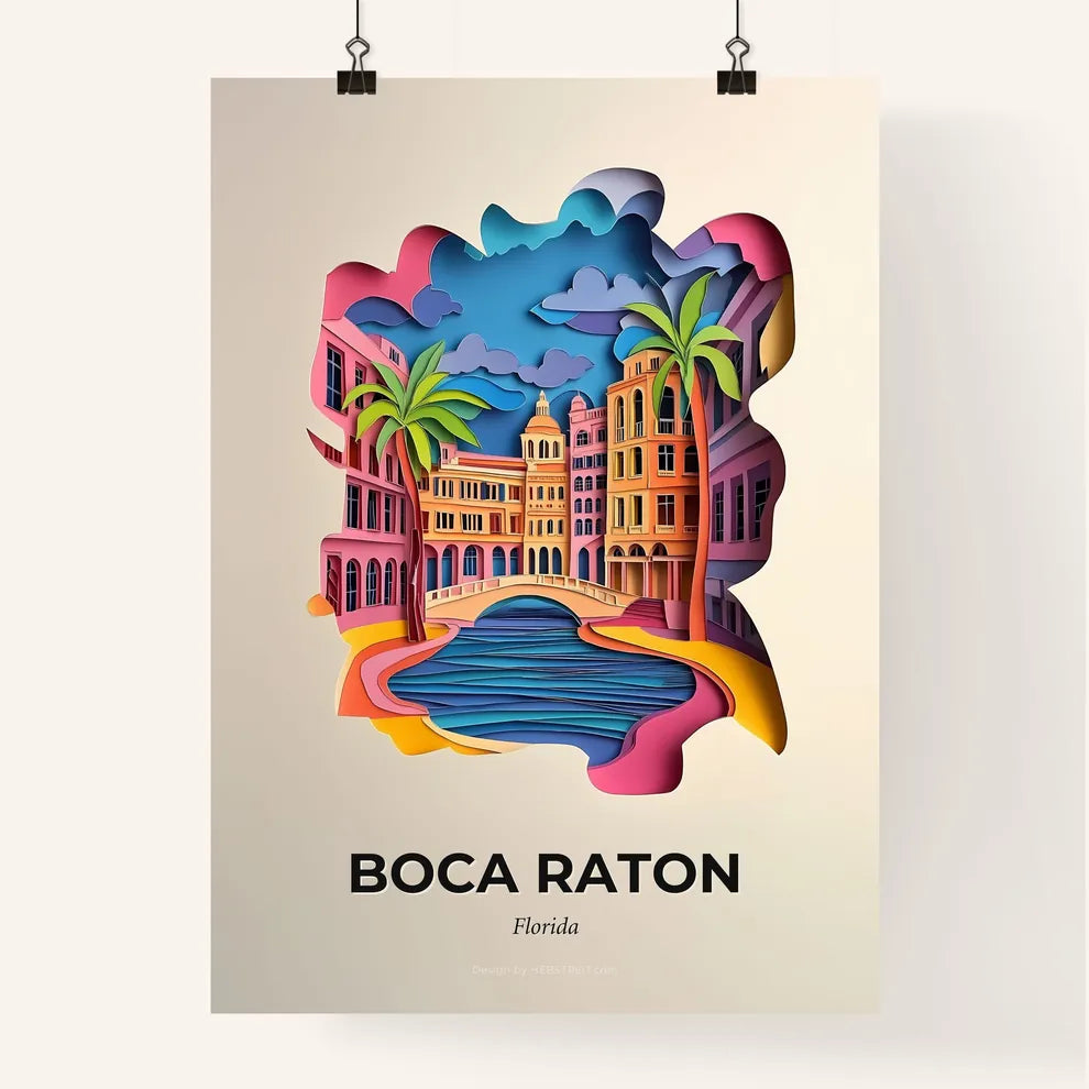 Vivid Boca Raton, Florida, Colorful Poster