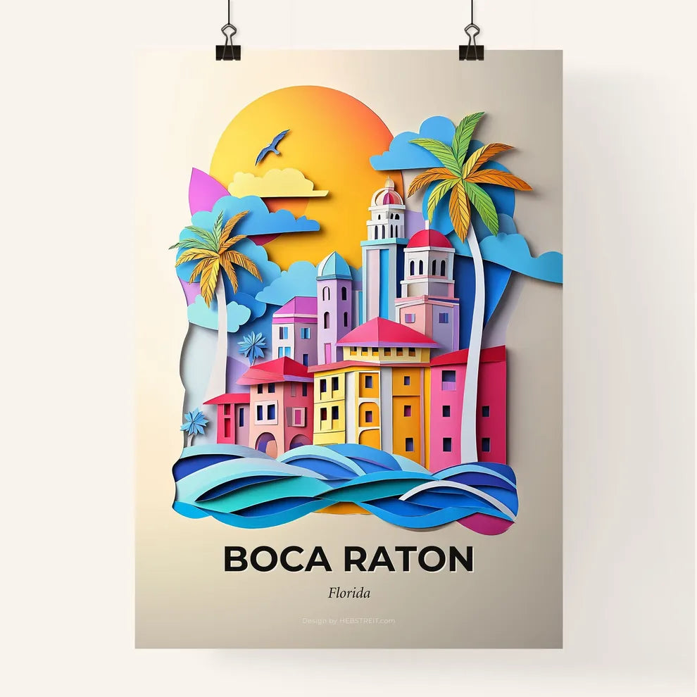 Vivid Boca Raton, Florida, Colorful Poster