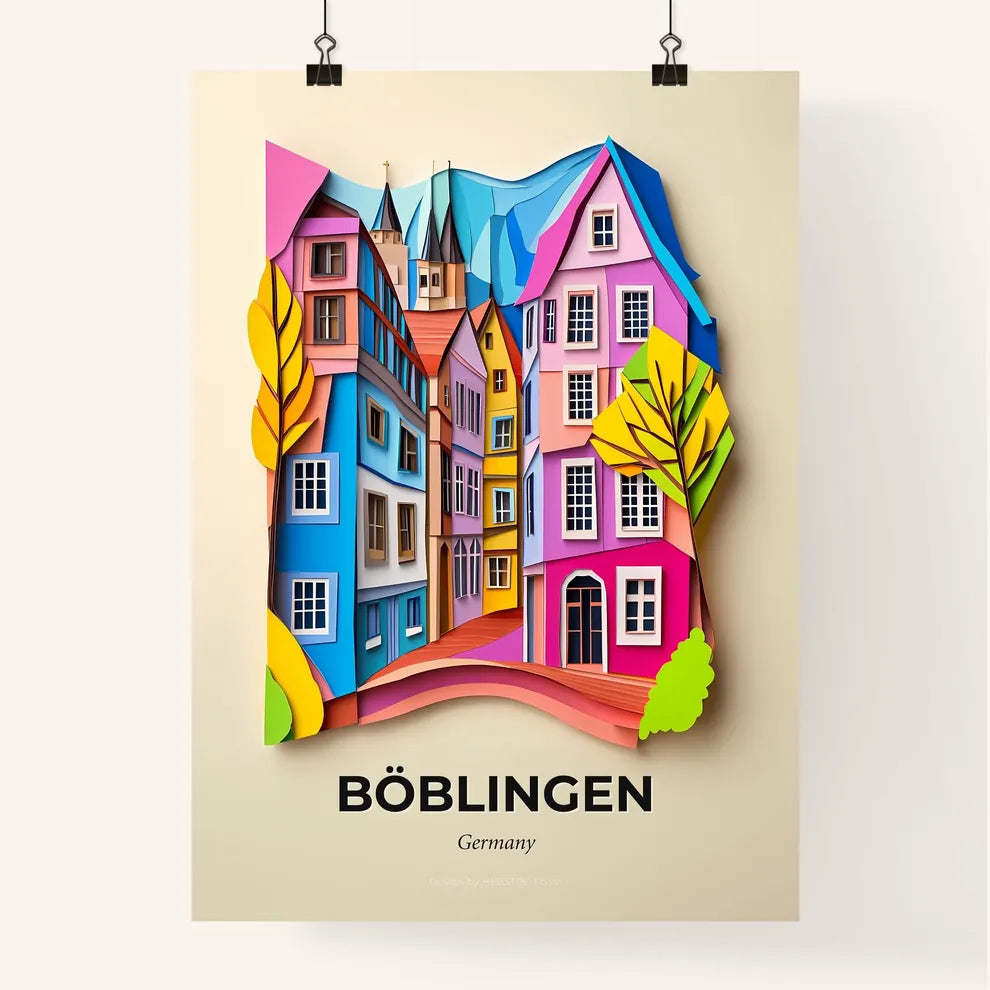 Vivid Boblingen, Germany, Colorful Poster
