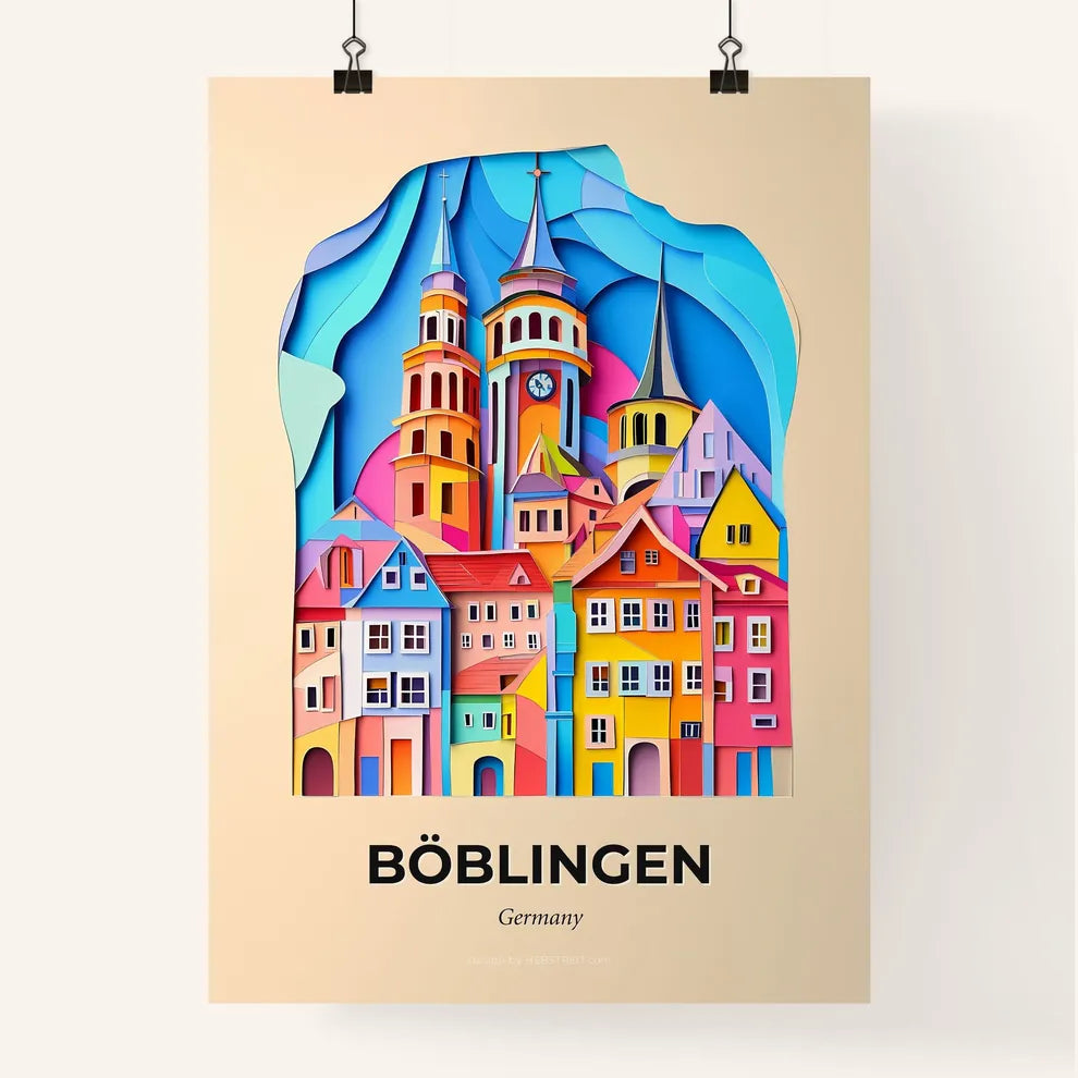 Vivid Boblingen, Germany, Colorful Poster