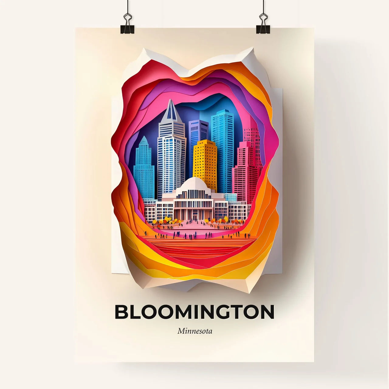 Vivid Bloomington, Minnesota, Colorful Poster
