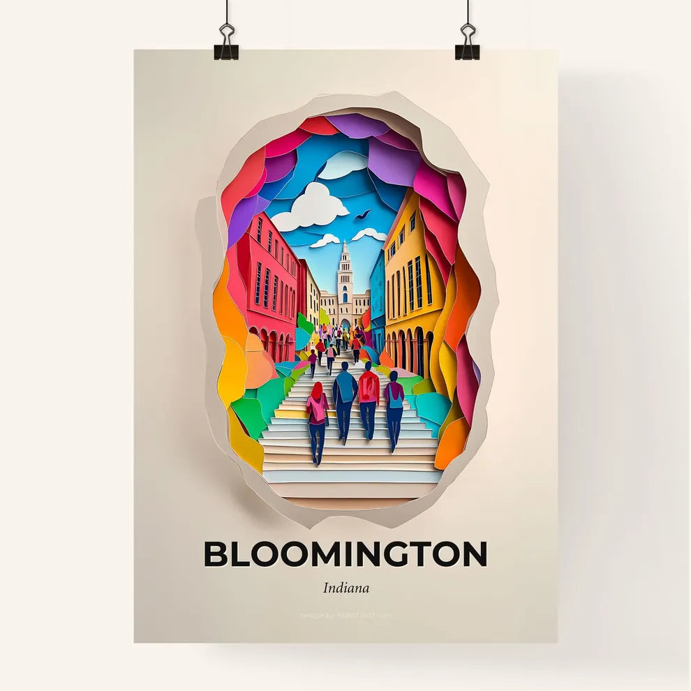 Vivid Bloomington, Indiana, Colorful Poster