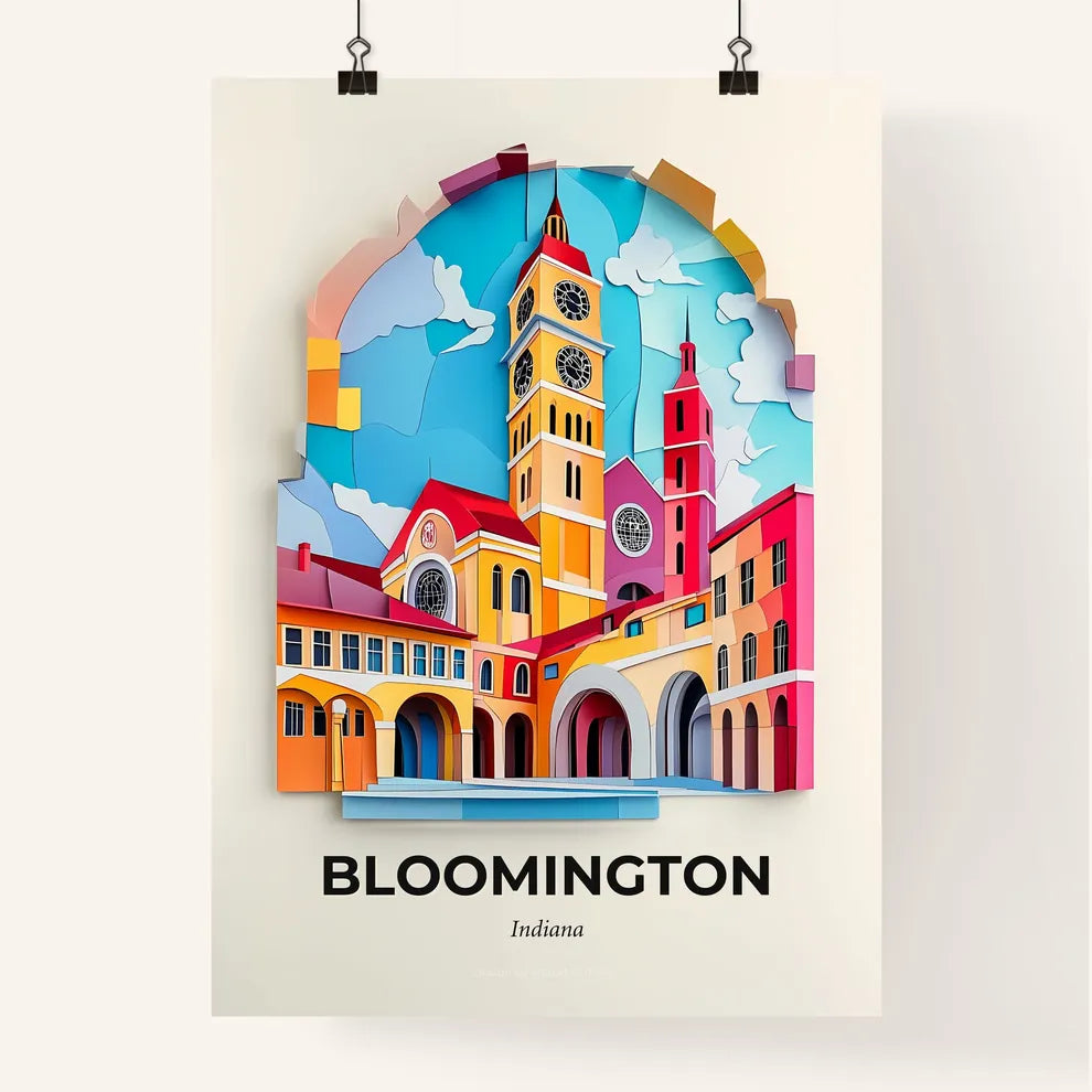 Vivid Bloomington, Indiana, Colorful Poster