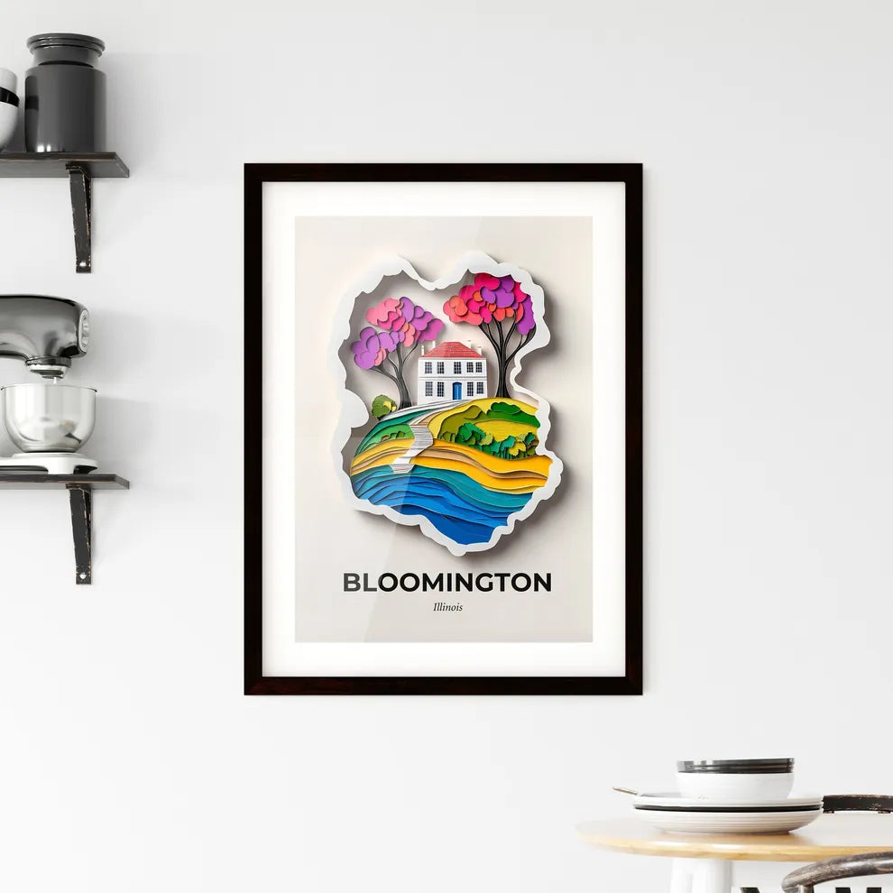 Vivid Bloomington, Illinois, Framed Wall Art