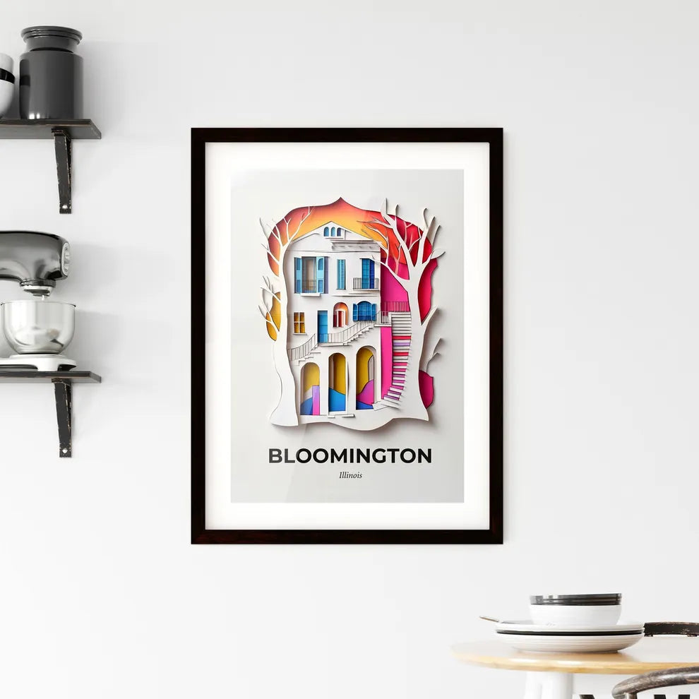 Vivid Bloomington, Illinois, Framed Wall Art