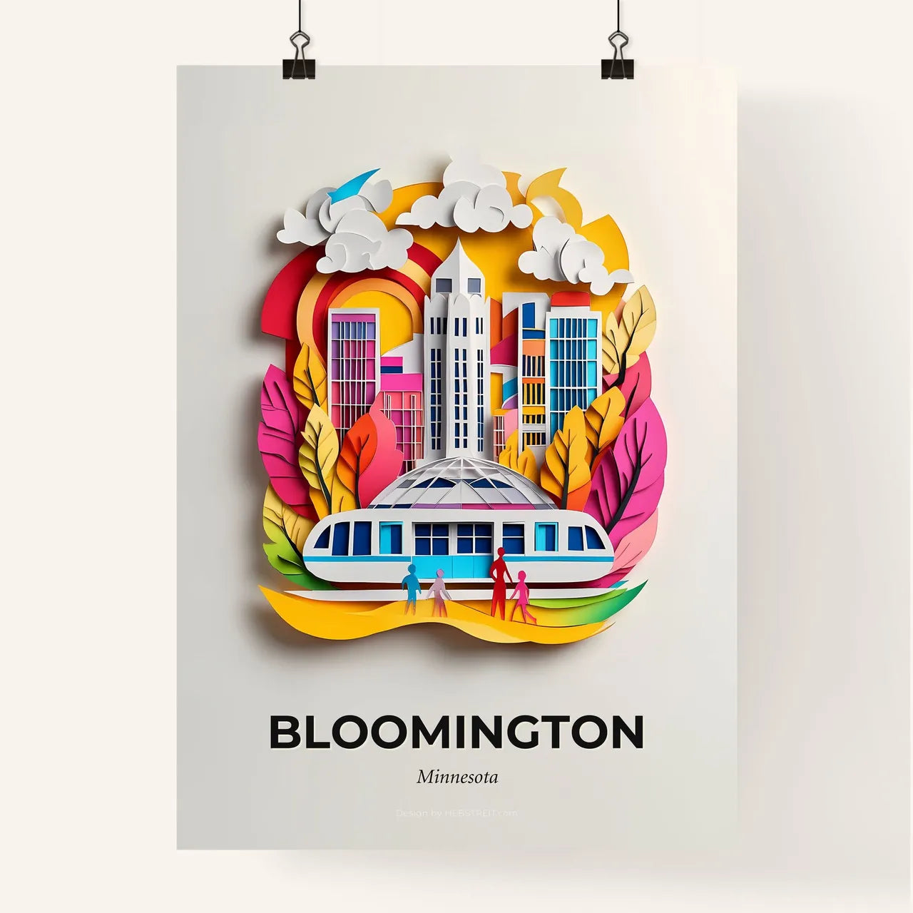 Vivid Bloomington, Minnesota, Colorful Poster