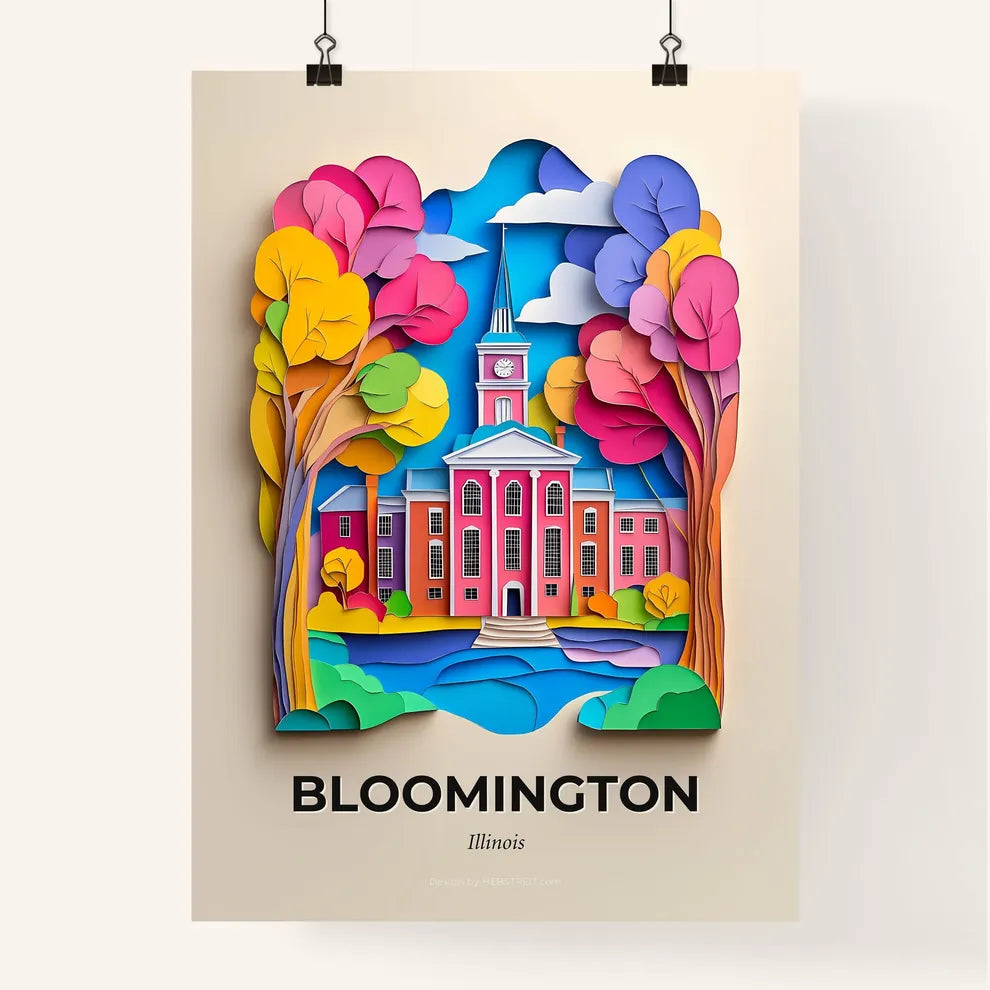 Vivid Bloomington, Illinois, Colorful Poster