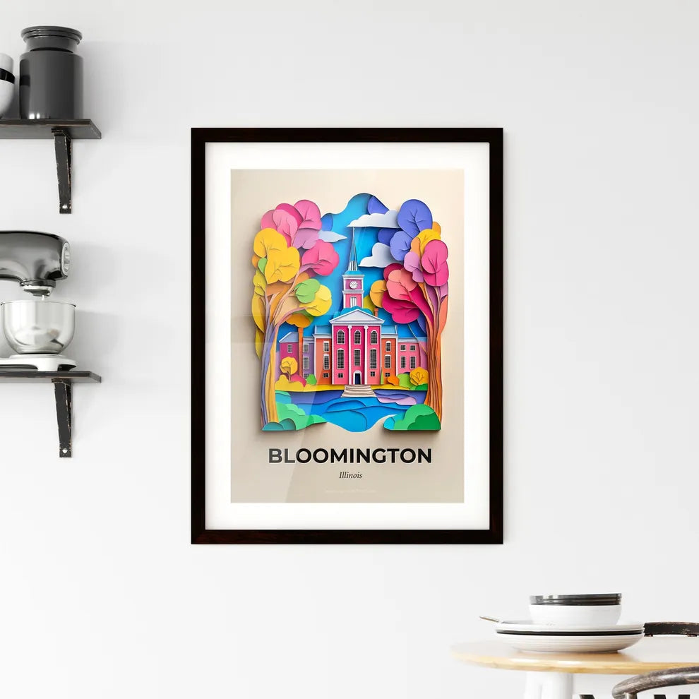 Vivid Bloomington, Illinois, Framed Wall Art