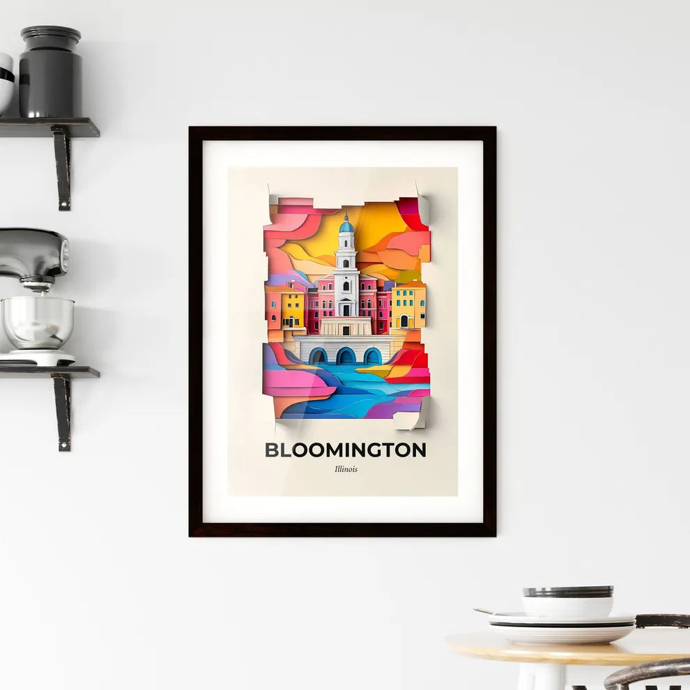 Vivid Bloomington, Illinois, Framed Wall Art