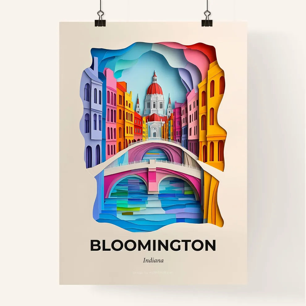 Vivid Bloomington, Indiana, Colorful Poster