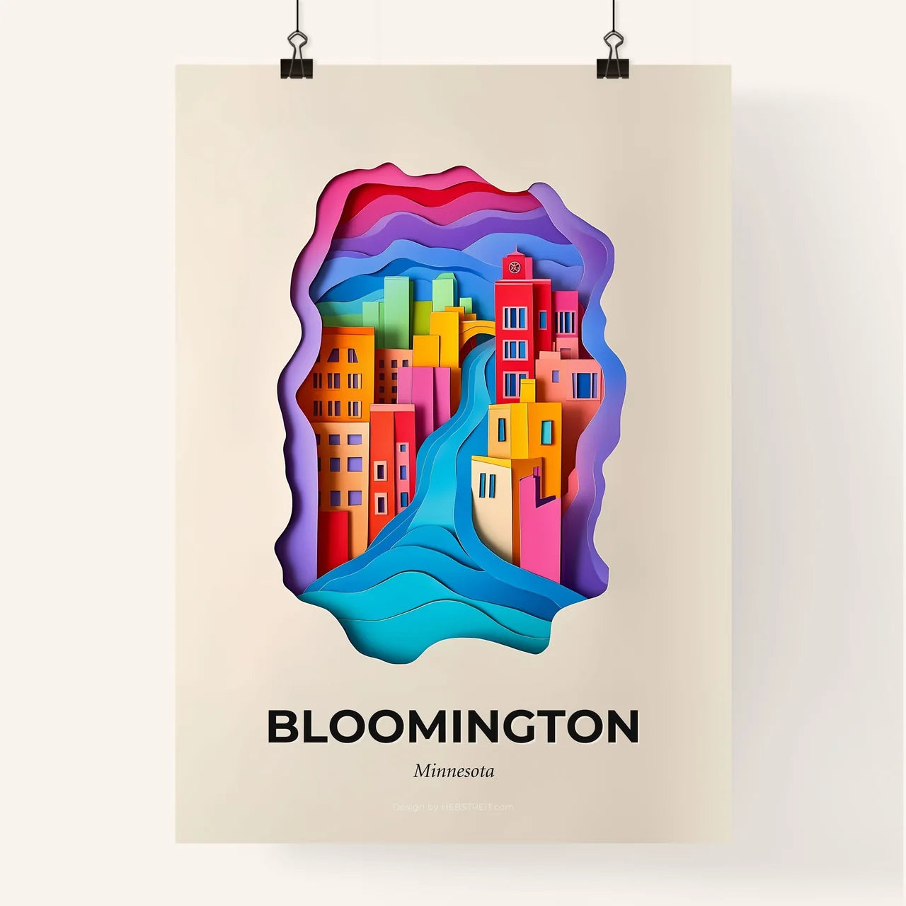 Vivid Bloomington, Minnesota, Colorful Poster