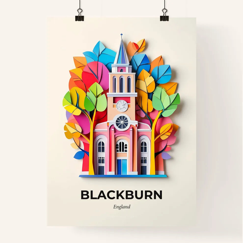 Vivid Blackburn, England, Colorful Poster