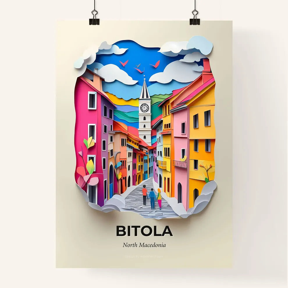 Vivid Bitola, North Macedonia, Colorful Poster