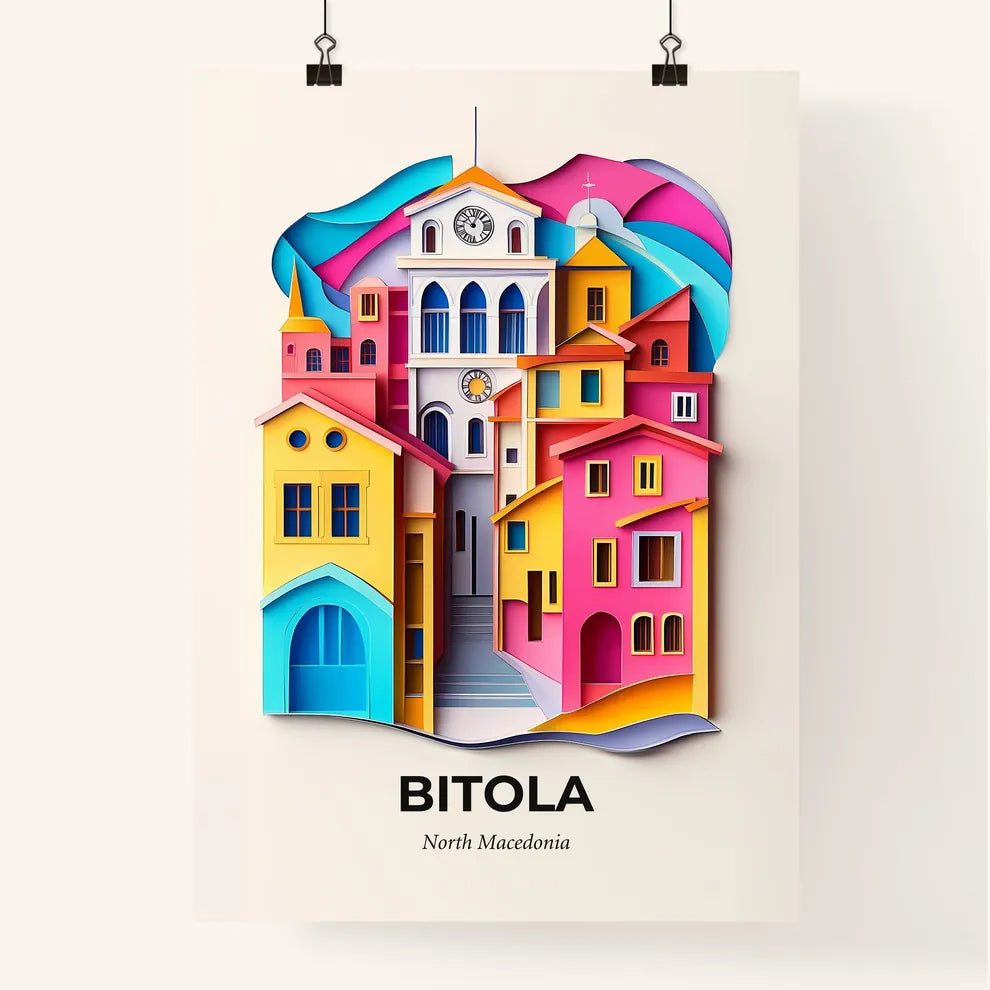 Vivid Bitola, North Macedonia, Colorful Poster