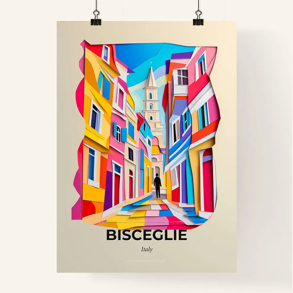 Vivid Bisceglie, Italy, Colorful Poster