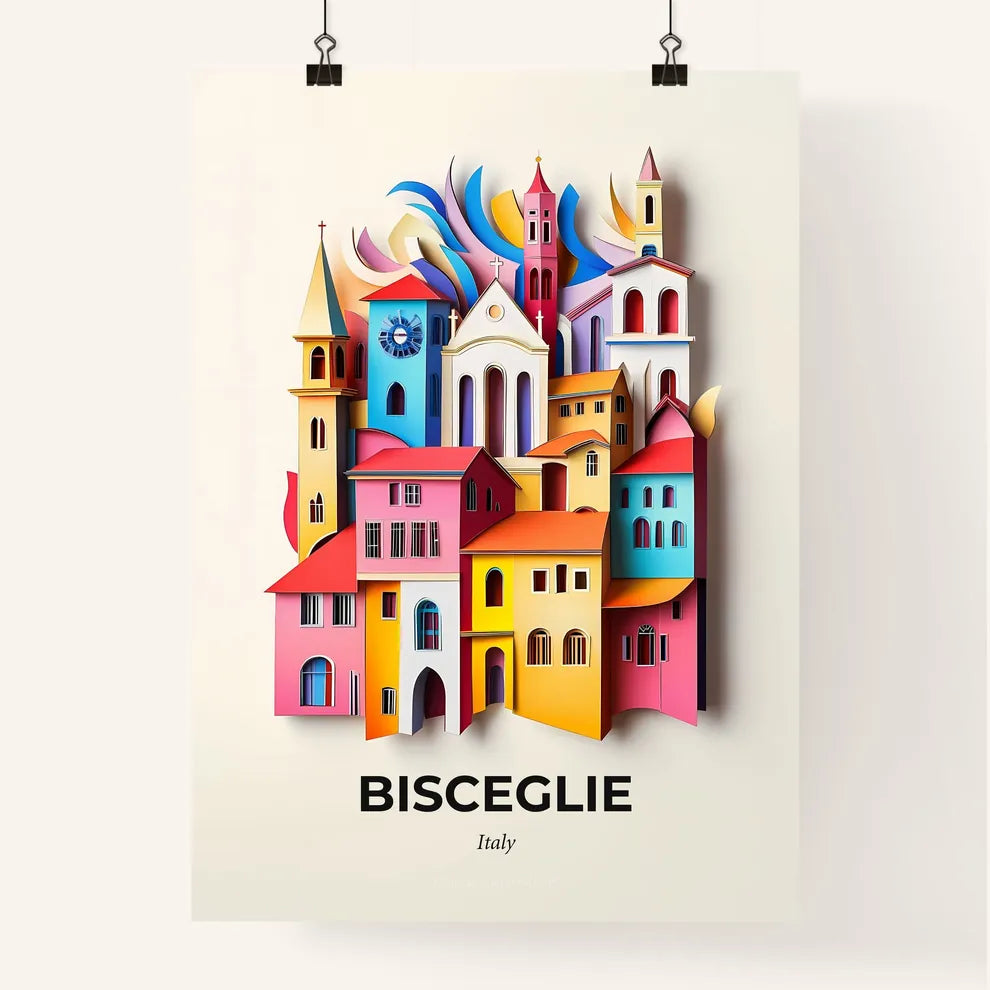 Vivid Bisceglie, Italy, Colorful Poster