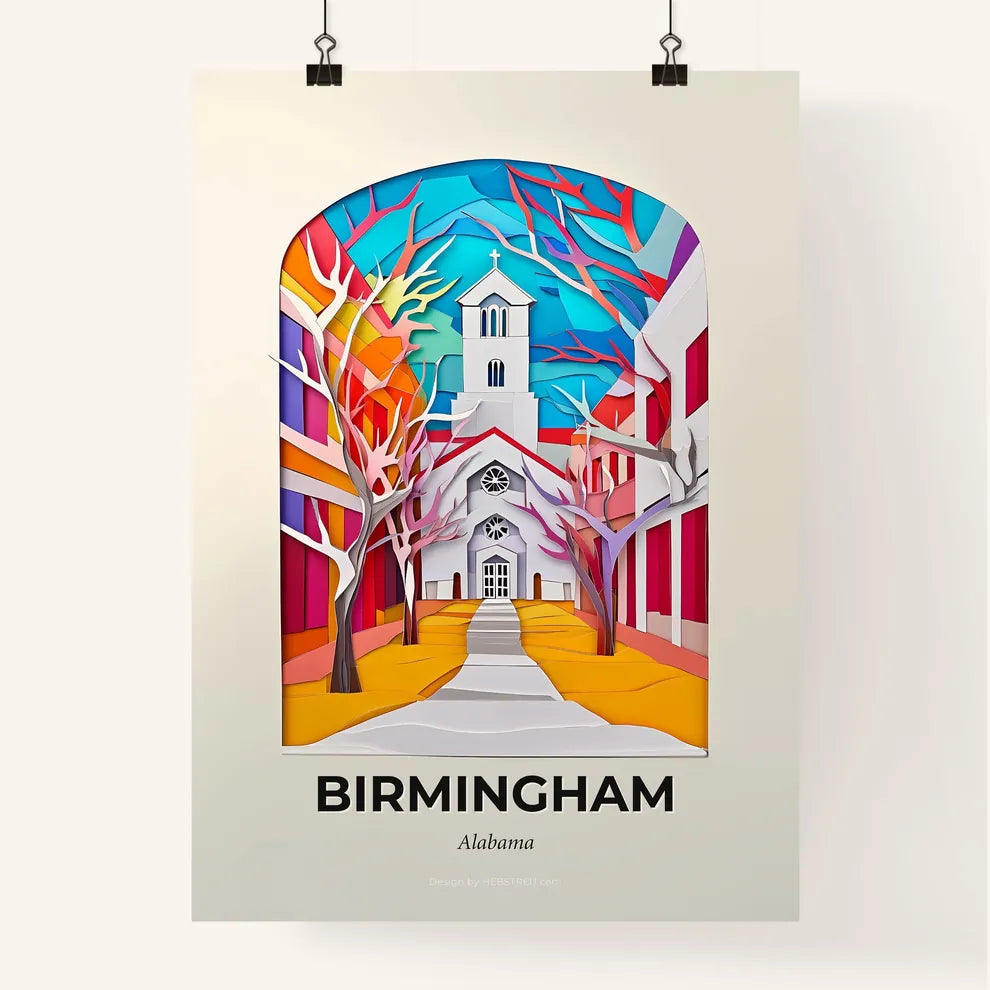 Vivid Birmingham, Alabama, Colorful Poster