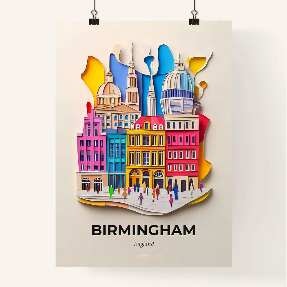 Vivid Birmingham, England, Colorful Poster