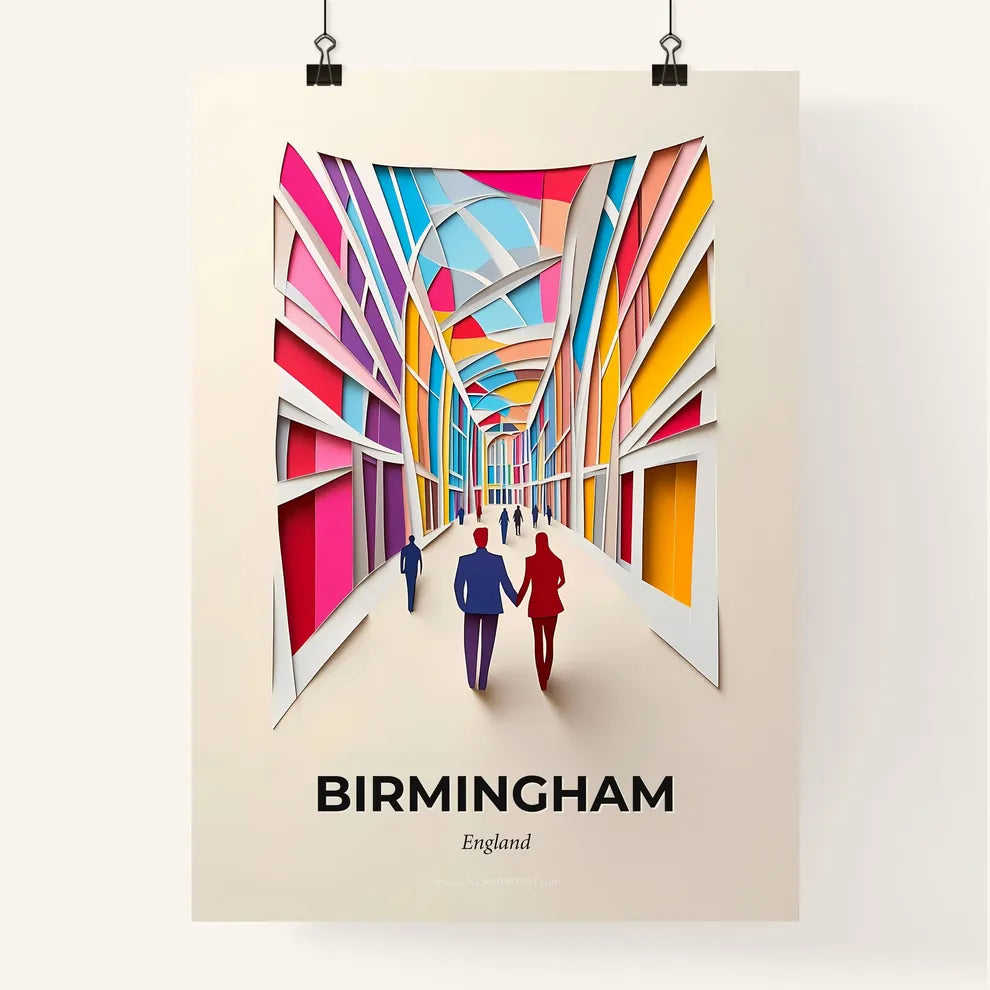 Vivid Birmingham, England, Colorful Poster