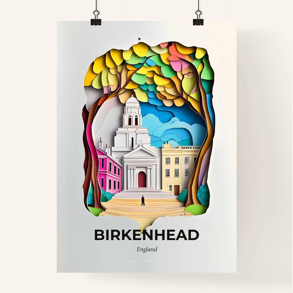 Vivid Birkenhead, England, Colorful Poster