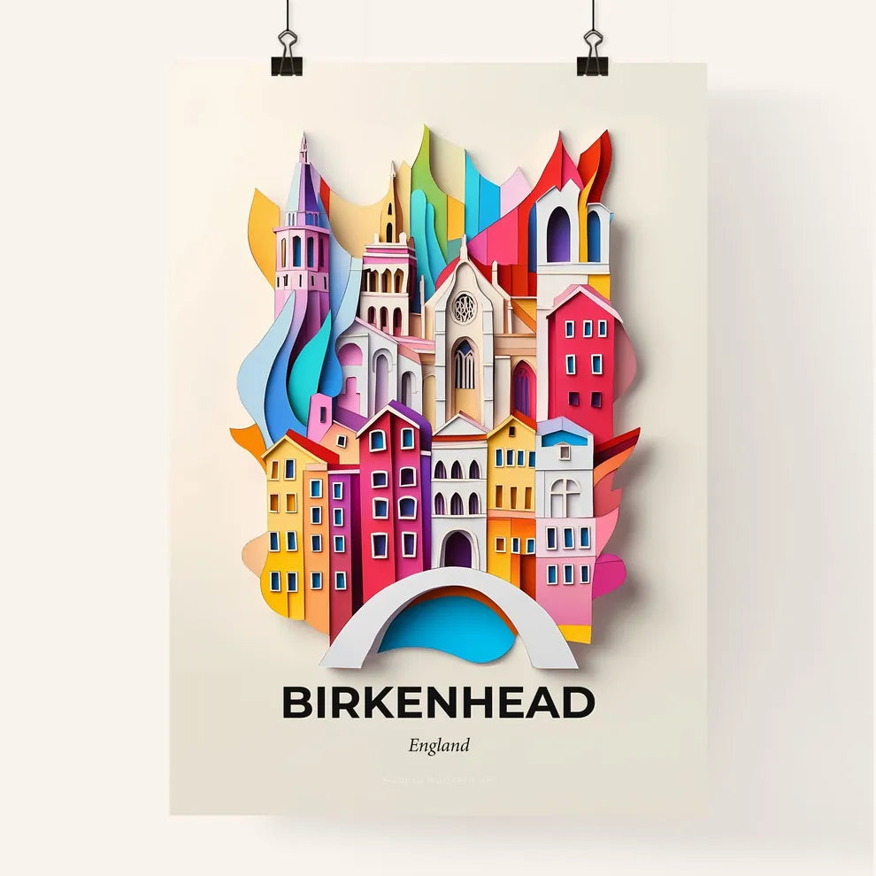 Vivid Birkenhead, England, Colorful Poster