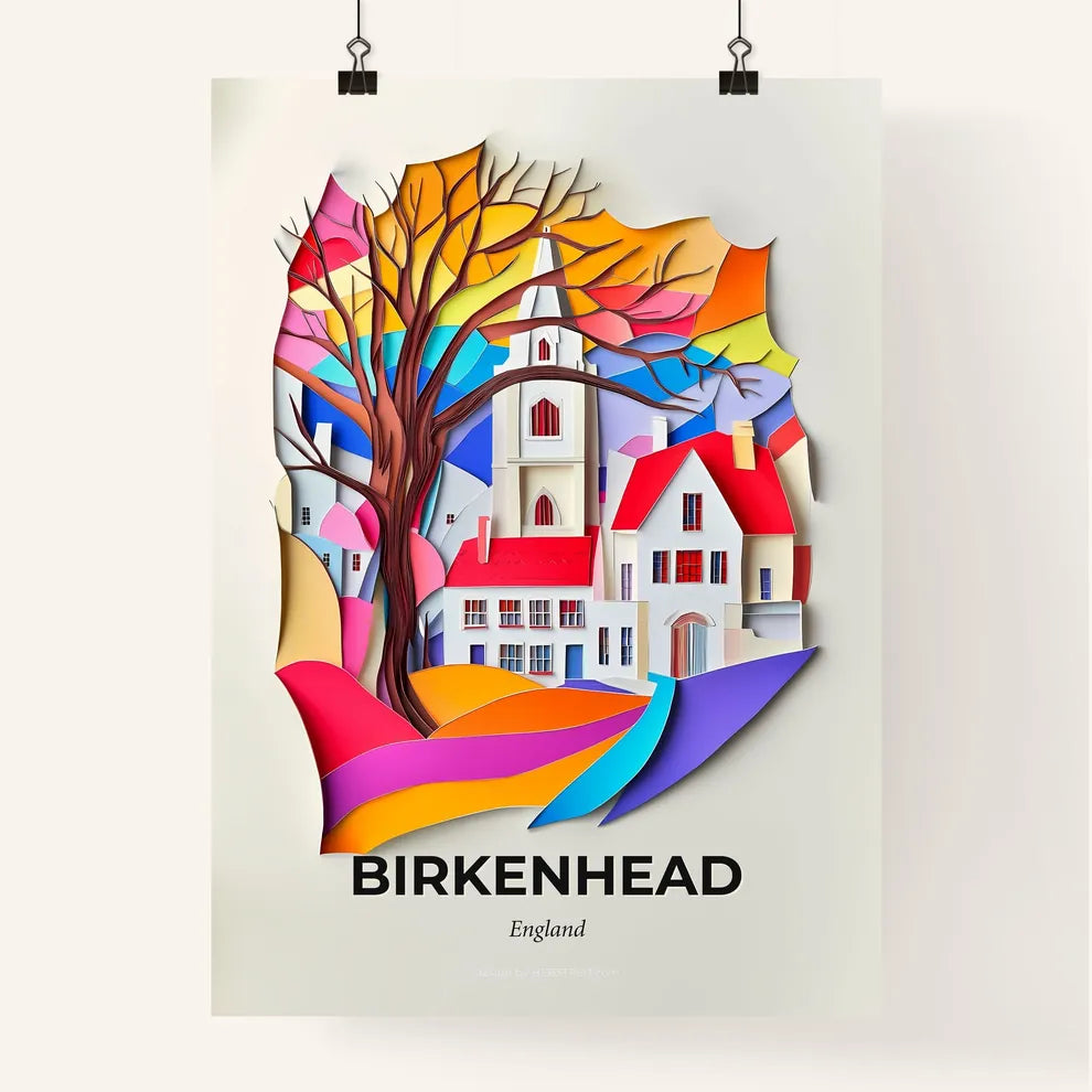 Vivid Birkenhead, England, Colorful Poster