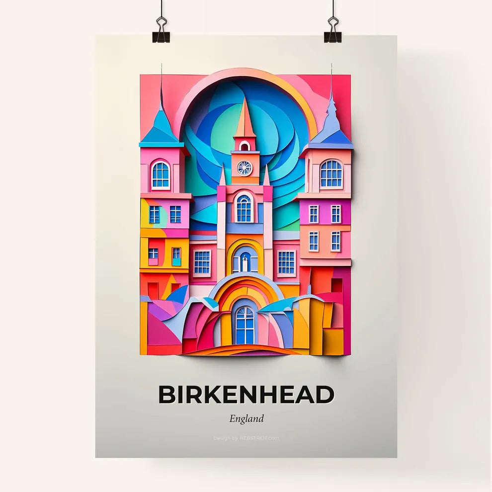 Vivid Birkenhead, England, Colorful Poster