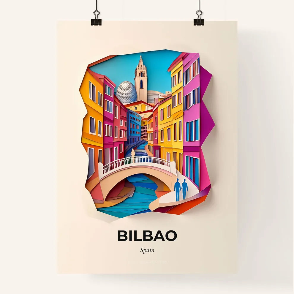 Vivid Bilbao, Spain, Colorful Poster