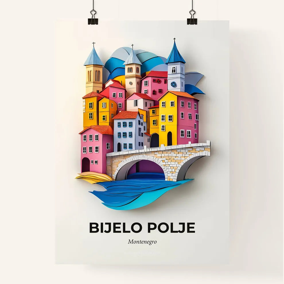 Vivid Bijelo Polje, Montenegro, Colorful Poster