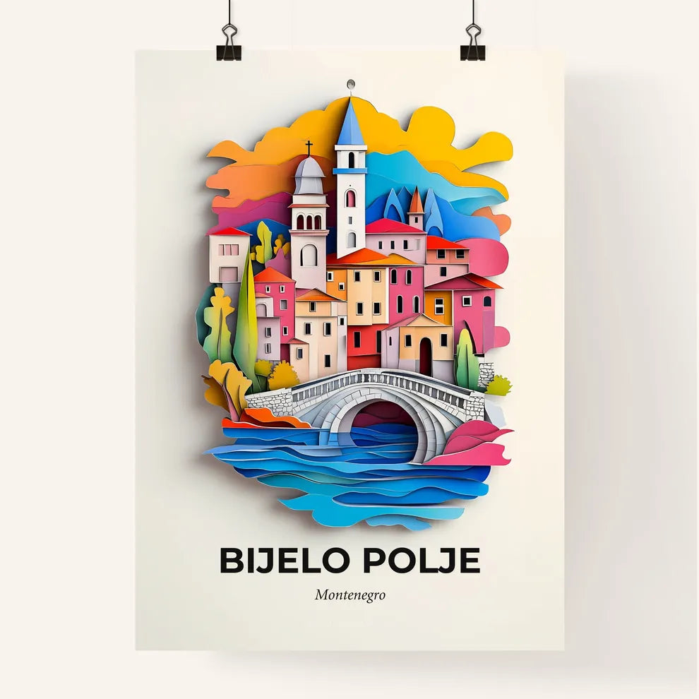 Vivid Bijelo Polje, Montenegro, Colorful Poster