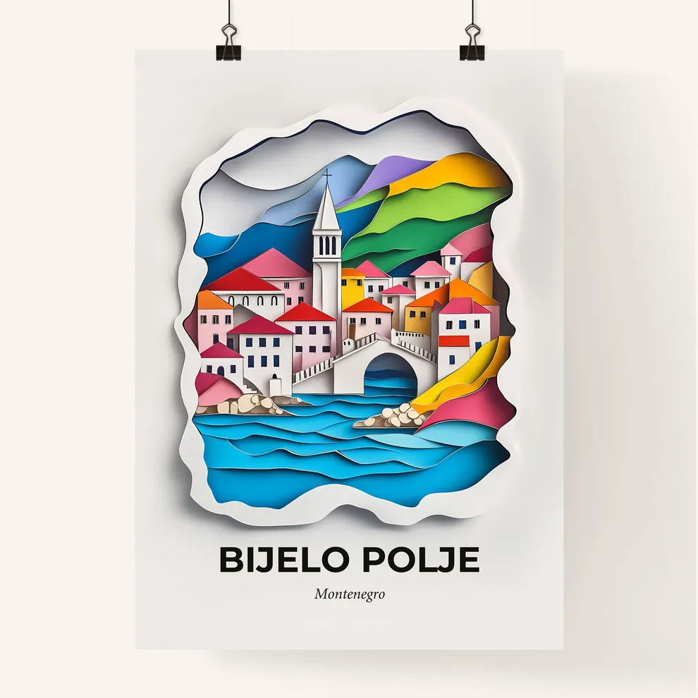 Vivid Bijelo Polje, Montenegro, Colorful Poster