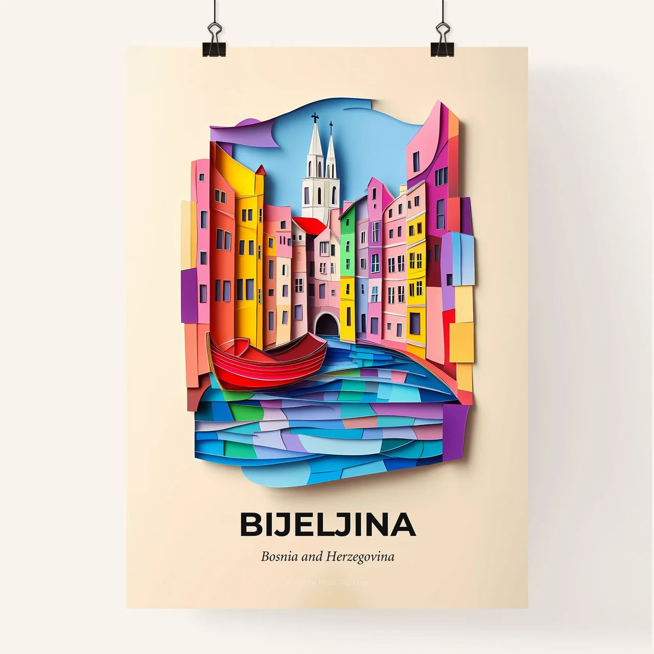 Vivid Bijeljina, Bosnia and Herzegovina, Colorful Poster