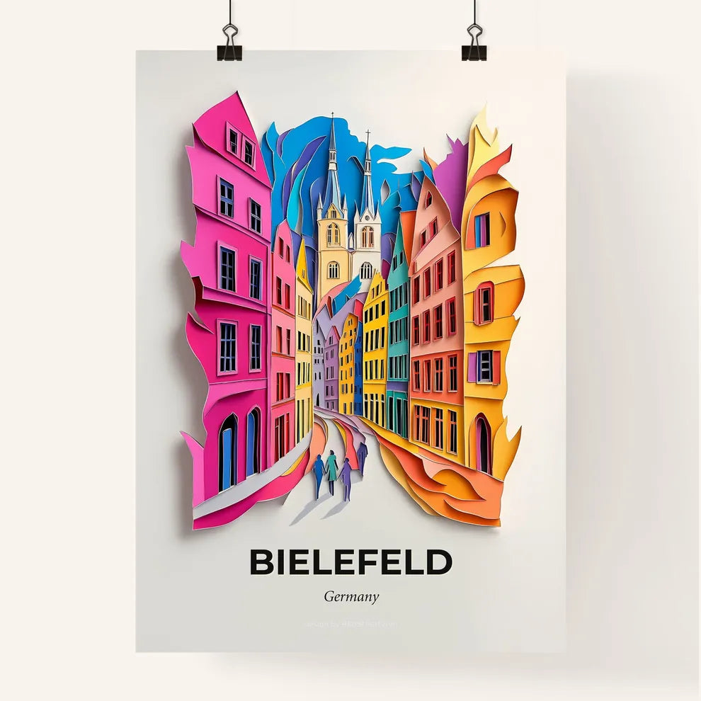 Vivid Bielefeld, Germany, Colorful Poster